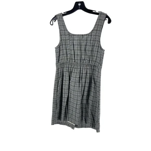 American Eagle Women's Gray Plaid Sleeveless Snap Front Dress Size Small - Picture 6 of 15